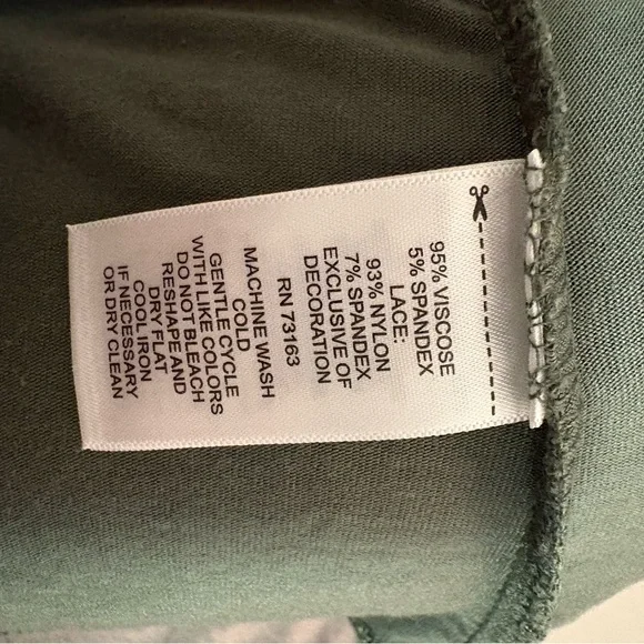 Olive Lace Ruffle Blouse - Picture 4 of 4